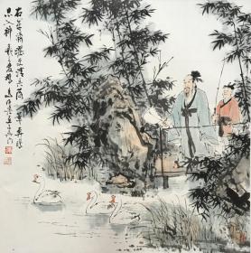 马伯乐老师精品人物  南京白云堂画廊  马伯乐人物68x68cm
