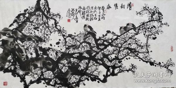 周长海老师花鸟作品  南京白云堂画廊  周长海老师花鸟136x68cm