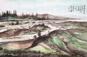 张建华老师山水  南京白云堂画廊  张建华山水68x46cm