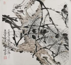 管峻院长国画  南京白云堂  管峻国画作品68x68cm