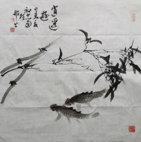 陈忠南老师作品  南京白云堂画廊  陈忠南作品《逍遥遊》68x68cm
