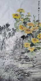 陈危冰老师花鸟  南京白云堂  陈危冰花鸟136x68cm