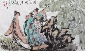 崔进院长人物 南京白云堂画廊 崔进人物115x70cm