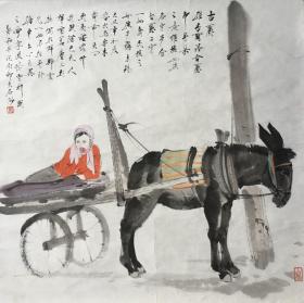 萧和老师人物作品  白云堂画廊  萧和人物68x68cm