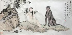 萧和老师人物作品  南京白云堂  萧和人物136x68cm
