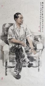 王野翔老师人物作品 白云堂画廊 王野翔人物《周恩来总理像》126x66cm