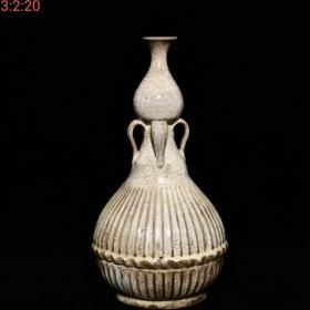 旧藏磁州窑：线条葫芦瓶