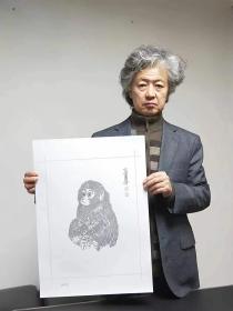 T46猴票设计家“姜伟杰'"猴票画稿一件