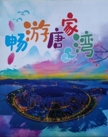 珠海市唐家湾旅游手绘图48乘78CM