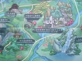 丽水市山景手绘地图54乘76CM丽水地图浙江丽水旅游地图