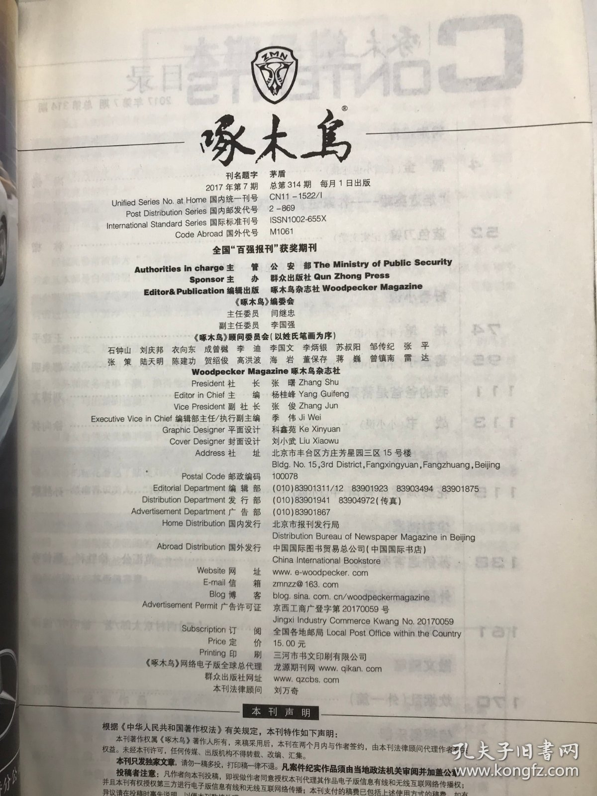 啄木鸟   2017年7月