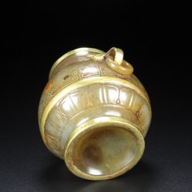 旧藏，和田玉错金瓶，