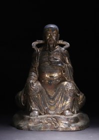 旧藏，铜漆金真武大帝