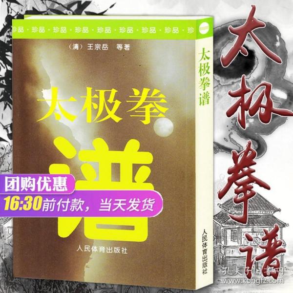 正版清代王宗岳太极拳谱 中国太极拳实用套路武术拳法体育教材入门站桩教程 人民体育出版社 沈寿点译 太极拳书籍