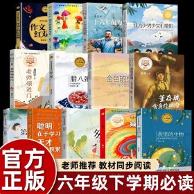 正版全新【六年级下】13 六年级必读的课外书单下快乐读书吧红岩表里的生物董存瑞炸碉堡为人民服务毛泽东鲁滨逊漂流记汤姆索亚历险记骑鹅旅行记