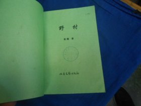 《野村》崔巍 著 1996年一版一印 北岳文艺出版社出版（馆藏，扉页有点污垢）瑕疵之处请看实物书影，免争议