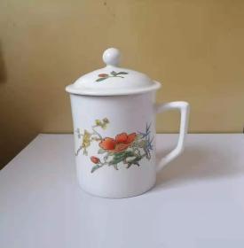 漂亮的50年代手绘梅竹图茶杯