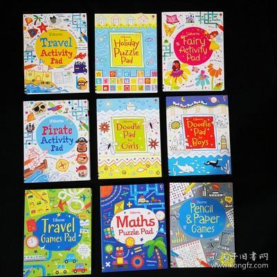 正版现货 Usborne pad 系列涂色填色陪孩子一起玩游戏 可撕儿童书