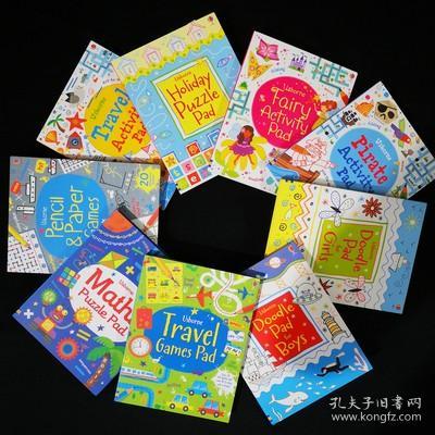 正版现货 Usborne pad 系列涂色填色陪孩子一起玩游戏 可撕儿童书