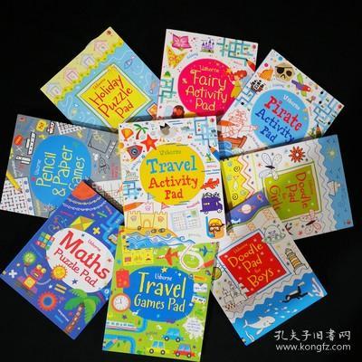 正版现货 Usborne pad 系列涂色填色陪孩子一起玩游戏 可撕儿童书