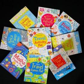 正版现货 Usborne pad 系列涂色填色陪孩子一起玩游戏 可撕儿童书