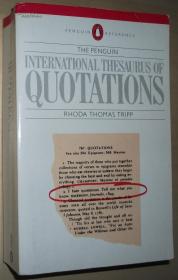 ◇英文原版书 The International Thesaurus of Quotations