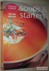 ◇英文原版書(shū) Soups and Starters Everyday Cookbook 英國(guó)西餐菜譜