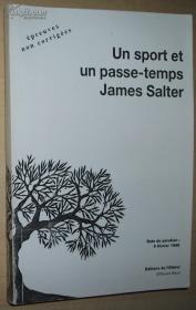 ◆法语版小说 Un sport et un passe-temps de James Salter