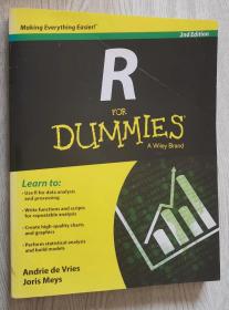 英文原版书 R For Dummies 2nd Edition by Andrie de Vries (Author)  Joris Meys (Author) / R语言可以很简单 第2版