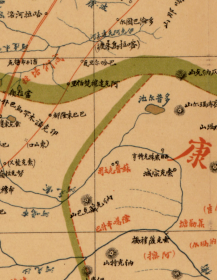 古地图1904 西藏全图。纸本大小85.59*176.53厘米。宣纸艺术微喷复制