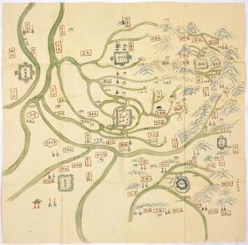 古地图1906 彰徳营舆图。纸本大小69.42*70.41厘米。宣纸艺术微喷复制