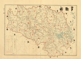 21古地图1909 宣统元年大清帝国各省及全图 江西省。纸本大小49.2*67.02厘米。宣纸艺术微喷复制。