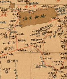 古地图1904 西藏全图。纸本大小85.59*176.53厘米。宣纸艺术微喷复制