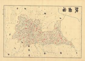 9古地图1909 宣统元年大清帝国各省及全图 陕西省。纸本大小49.2*67.61厘米。宣纸艺术微喷复制