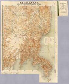 古地图1904 黑龙会编纂满韩新图。纸本大小129.7*158.76厘米。宣纸艺术微喷复制