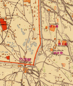 古地图1907 北京及周边地区 光绪二十六年。纸本大小74.27*86.17厘米。宣纸艺术微喷复制