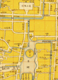 古地图1914 最新宁波城庙图。纸本大小64.4*92.22厘米。宣纸艺术微喷复制