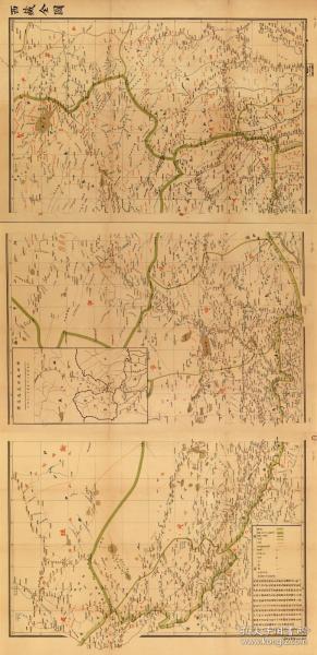 古地图1904 西藏全图。纸本大小85.59*176.53厘米。宣纸艺术微喷复制