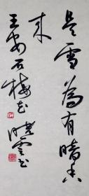 孙晓云书法作品真迹，中国书法家协会主席，江苏省书法家协会主席，斗方《王安石 诗一首》，有鉴定证书。