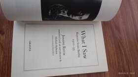 英文原版 Joseph Roth： What I Saw: Reports from Berlin, 1920-1933 约瑟夫·罗特 柏林见闻录 32开本 私藏品佳