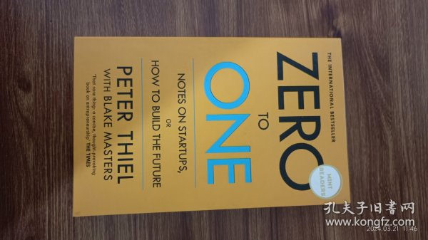 英文原版 Zero to One: Notes on Startups, or How to Build the Future 32开本 私藏品佳