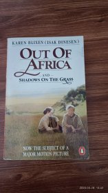 英文原版 Out of Africa and Shadows on the Grass 走出非洲 32开本 私藏品佳