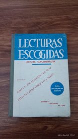 西班牙语原版 Lecturas escogidas lectura suplementaria 精装32开本私藏品好