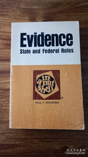 英文原版 Evidence State and Federal Rules 小32开本私藏品好