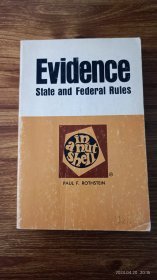 英文原版 Evidence State and Federal Rules 小32开本私藏品好