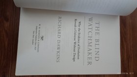 英文原版 Richard Dawkins： The Blind Watchmaker: Why the Evidence of Evolution Reveals a Universe without Design 理查德·道金斯 盲眼钟表匠 32开本 私藏品佳