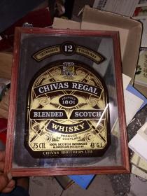 80-90年代芝华士（Chivas Regal），2块玻璃广告，少见