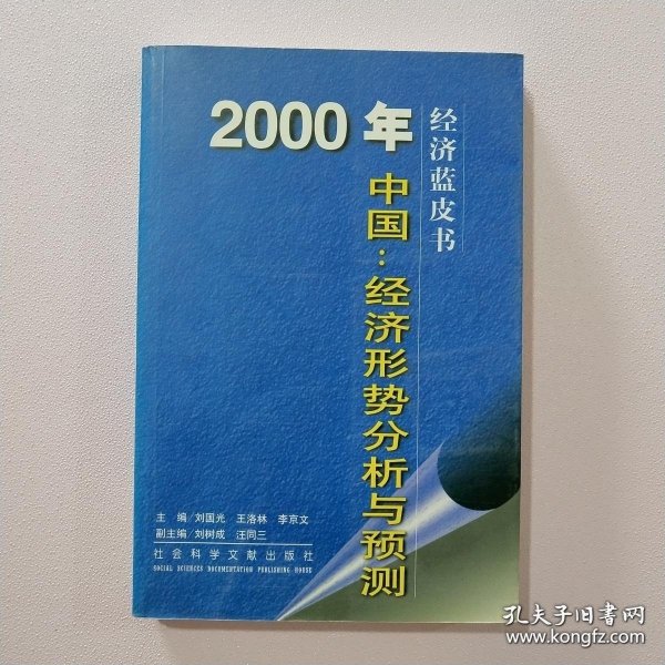 2000年中国：经济形势分析与预测