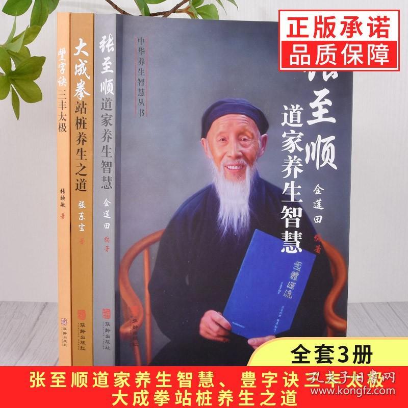 【现货正版】全套3册张至顺道家养生智慧+豊字诀三丰太极+大成拳站桩养生之道 养生丛书 中医养生书籍中老年人保健养生书