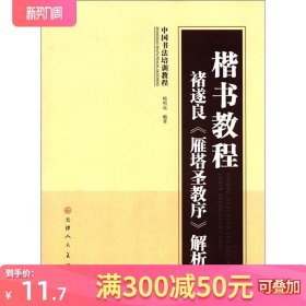 楷书教程褚遂良《雁塔圣教序》解析 杨明远 著 学生成人初学入门楷书毛笔书法 天津人美